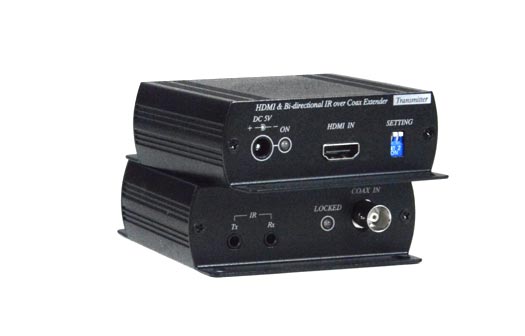 HDMI over single SDI or RG6 Coax Cable Extender Balun Sender Receiver BNC 328ft