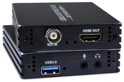 3G-SDI to USB 3.0 Video Capture with HDMI Loopout