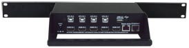 SPLITMUX-USBHD-4RT-R - 1RU Rackmount with cable management tray in the back.