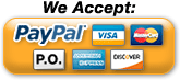 We Accept PayPal Visa MasterCard Discover American Express Purchase Order