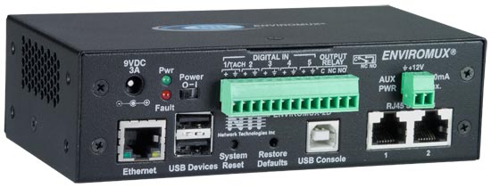 ENVIROMUX-2D - Monitor and manage server room environmental and security conditions over IP