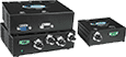 Industrial VGA Splitter/Extender via CAT5 with M12 Connectors