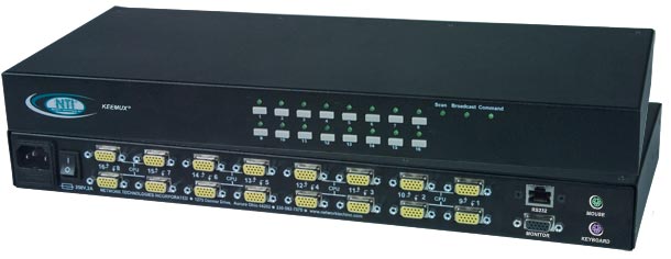 High Density PS/2 KVM switches allow one keyboard, monitor and mouse to control multiple PCs