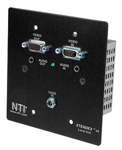 VGA monitor and stereo audio extender wallplate