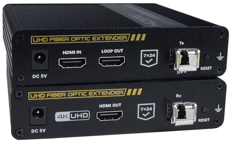 4K 18Gbps HDMI Extender Over IP via One LC Singlemode/Multimode Fiber Optic Cable