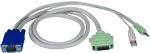 Cables to Computer w/Audio from Local Rackmount Module (male 26-PIN SCSI II to male 15-pin HD, male USB Type A, male 3.5mm)