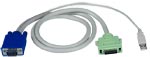 Cables to Computer from Local Rackmount Module (male 26-PIN SCSI II to male 15-pin HD, male USB Type A)