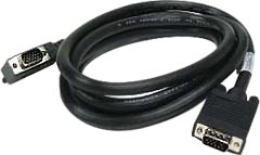90 Degree Angled Connector VGA Monitor Cable (Male-to-Male) Left Exit