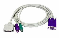 VMTINT-xx-MM interface cable connects PS/2 computer to NTI high density KVM switch