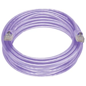 RJ45 male-male, CAT5E purple, 25 feet