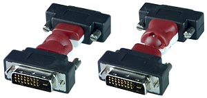 Rotating DVI male to male gender changer