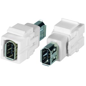 Firewire 6-pin Snap-In Module, Female to Female