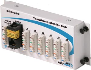 Telephone Hub Module - Distribute 4 incoming lines to 6 locations
