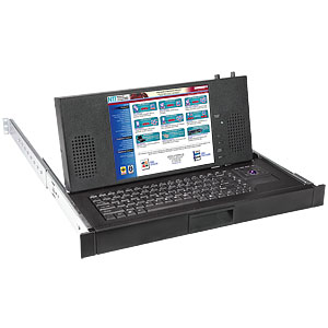 Compact depth PS2 KVM drawer, 10 in. LCD