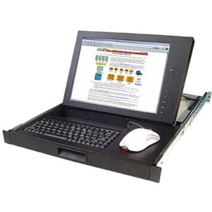 PS/2 KVM drawer with 15 in. LCD and a real mouse