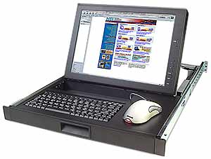 PS/2 KVM drawer with 17 in. LCD and a real mouse