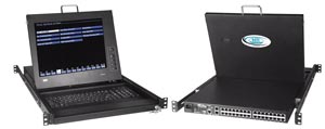 Terminal Drawer with Integrated 8 Port SSH Console Switch