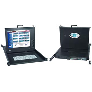 RS232 terminal in 1RU rackmount drawer