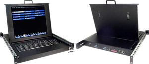 RS232 terminal in 1RU rackmount drawer