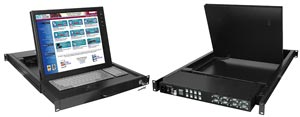 Sun USB KVM drawer, 17 in. TFT plus 8 port KVM switch, 1RU