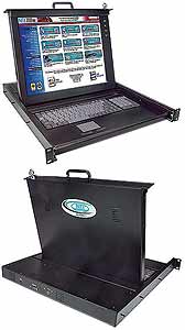 KVM drawer, USB mouse & keyboard, 15 in. LCD, in 1RU