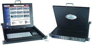 15 in. LCD KVM drawer with USB KVM switch