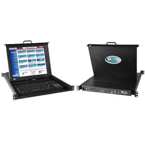 USB + PS/2 KVM Drawer, Liquidproof/Spillproof Keyboard, 17 in. LCD