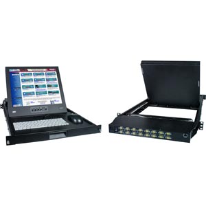 KVM drawer with 17 in. LCD, High Density USB KVM Switch and a real mouse