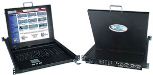 17 in. LCD KVM drawer with SUN PC KVM switch, numeric keypad