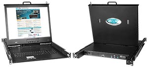 USB + PS/2 KVM Drawer, numeric keypad, 20 in DVI LCD