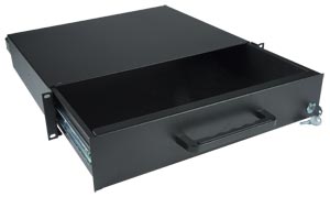 19 in. heavy duty storage drawer with security lock - 2RU