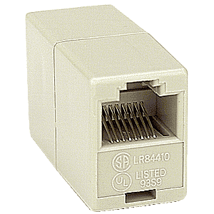 CAT5/5e Inline Snap In Keystone Coupler, Female to Female