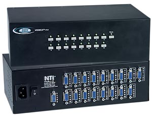 16 port VGA switch, with control buttons on front panel