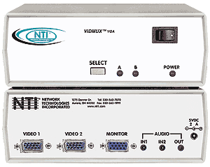 VGA/Audio switch, 2 computers to one monitor and a set of stereo speakers