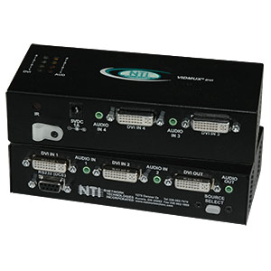 4-port DVI-D/HDMI Video Switch with Audio + RS232