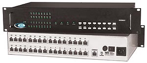 32 port RS232 switch, rackmounted, 2RU