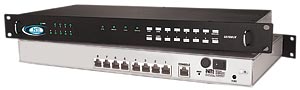 8 port RS232 switch, rackmounted, 1RU