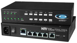 4-port Console Serial Port Switch with Ethernet Control