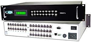 Audio/Video Matrix switch via cat5, 32 input and 8 output