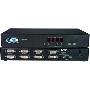 4 in 4 out DVI video matrix switch