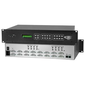 8 in 8 out DVI video matrix switch with audio