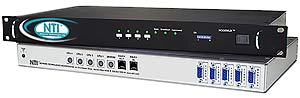 4 port universal KVM switch, OSD, RS232, audio
