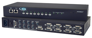 8 port universal KVM switch, OSD, RS232, audio