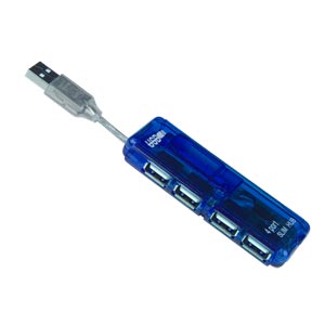 USB 2.0 Hub, 4-port, Blue