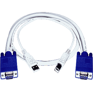 USB+VGA male-male, 10 feet