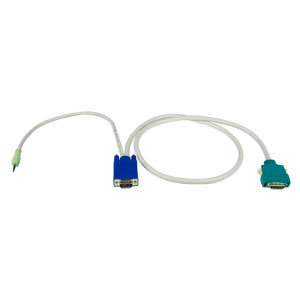 VGA High Density cable to Computer &amp; Speakers from Extender Module, 6 feet