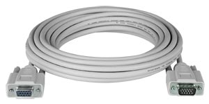 Super Thin VGA high resolution monitor cable gold plated, male to female 25 feet