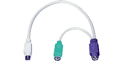 PS/2 Keyboard/Mouse to Universal Switch, m-f, 1'