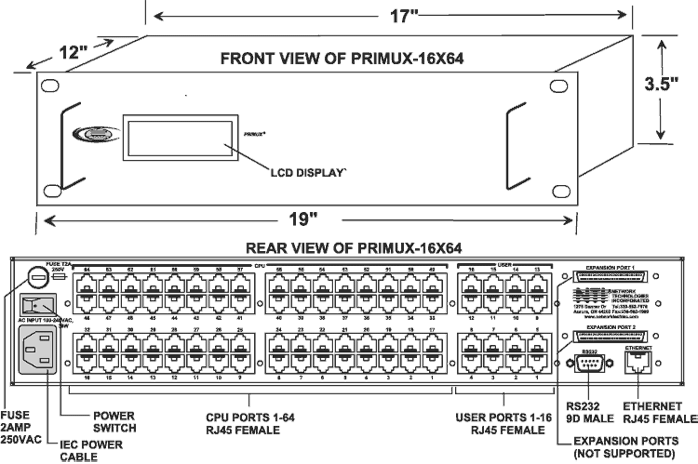 CAD Drawing of PRIMUX-16X64