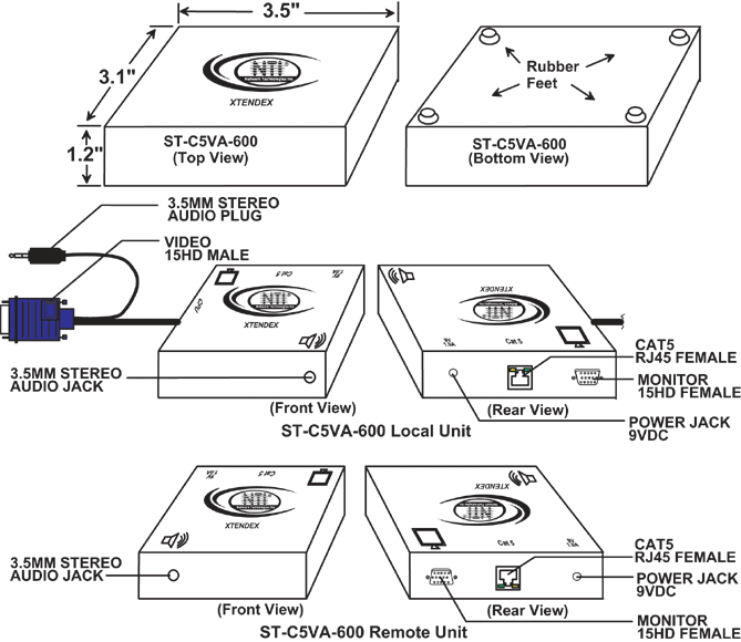 VGA Audio Extender via CAT5